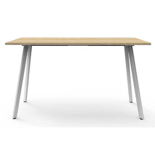 Eternity High Bar Table White Legs New Oak Top [Size: 1800mm x 750mm]