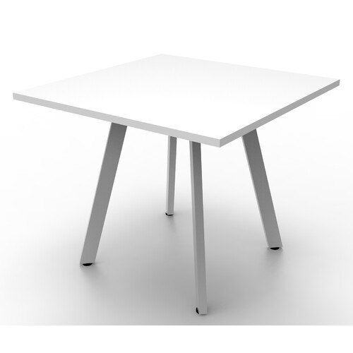 Eternity Square Meeting Table White Frame White Top