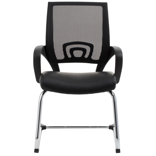 view black mesh visitor waiting room chair office stock