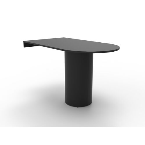 Drum Base D-End High Bar - Black Melamine / Black P/C