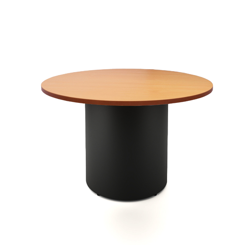 Drum Base Round Table [size: 1200mm x 730mm] [Top Colour: Beech] [Base Colour: Black]