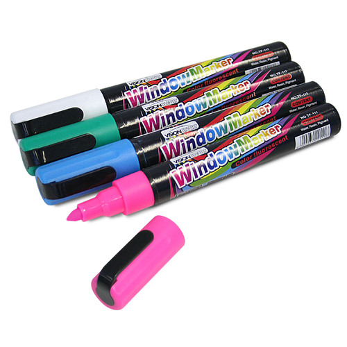 Fluro Marker 4 Pack for Glassboards