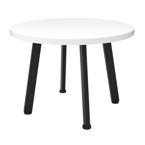 600MM DIA Eternity Coffee Table - Natural White/Black