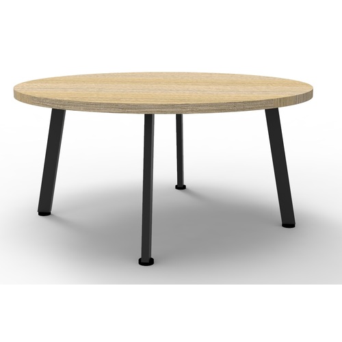 900MM DIA Eternity Coffee Table - Natural Oak/Black