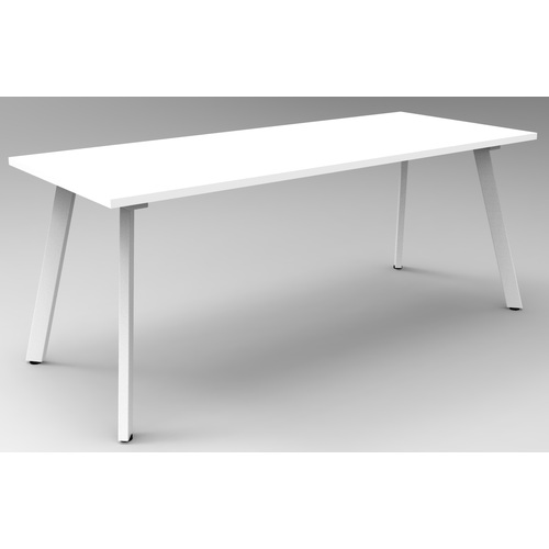 Eternity Meeting Table 1800mm x 900mm [Frame: White] [Top Colour: White]