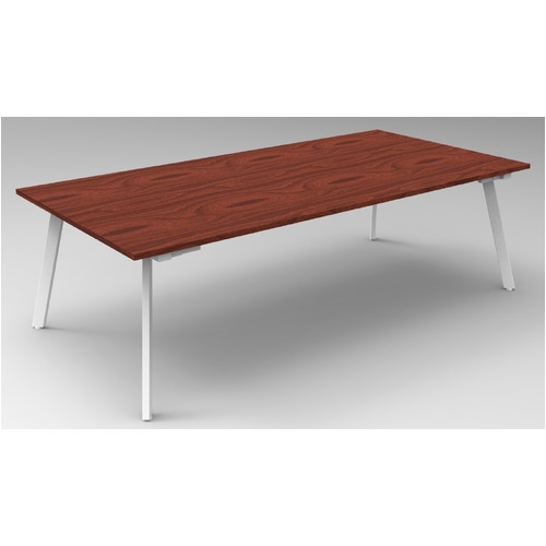 Eternity Meeting Table 2400mm  x 1200mm [Frame: White] [Top Colour: Appletree]