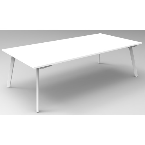 Eternity Meeting Table 2400mm  x 1200mm [Frame: White] [Top Colour: White]