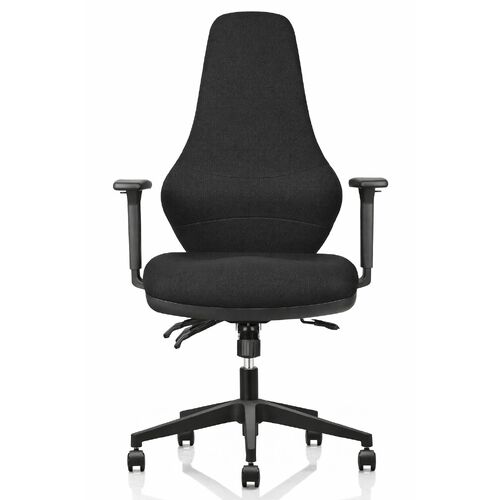 Ergora Medium Back Ergonomic Posture Chair [Upholstery : Black Fabric]
