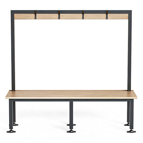 Bench Seat with Overhead Hanging Rail
