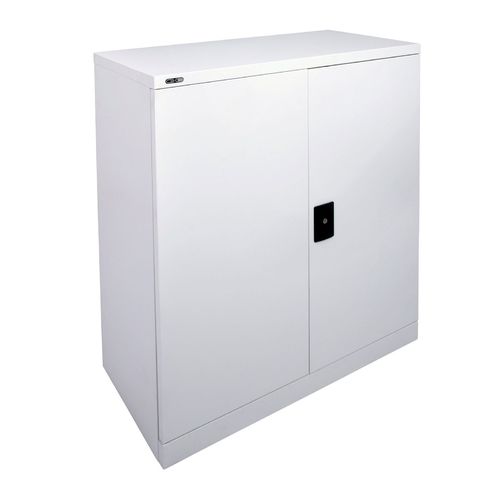 Go Steel White 1000mm High Stationary Cupboard