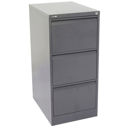 GO Steel Graphite Filing Cabinet 3 Drawer