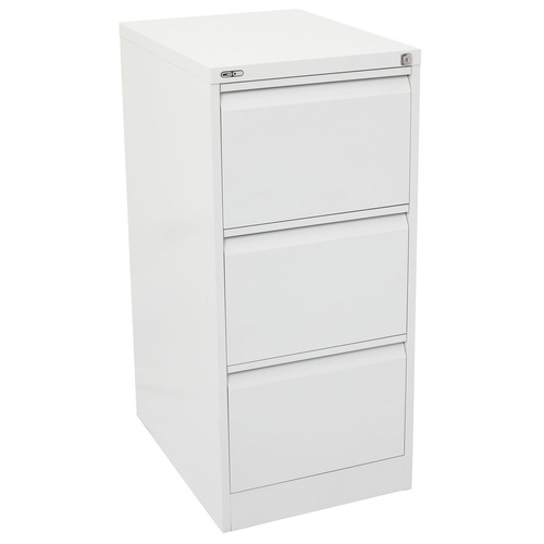 GO Steel White Filing Cabinet 3 Drawer