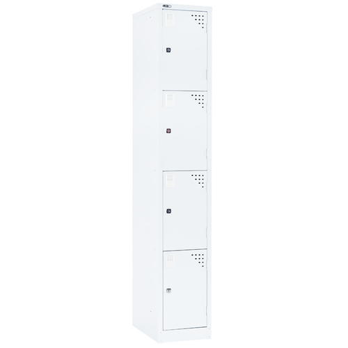 White 4 Door Metal Storage Locker