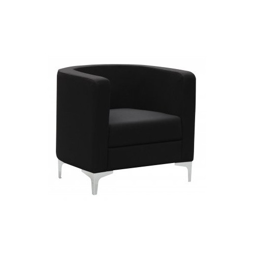Miko Fabric Tub Lounge Chair - Black