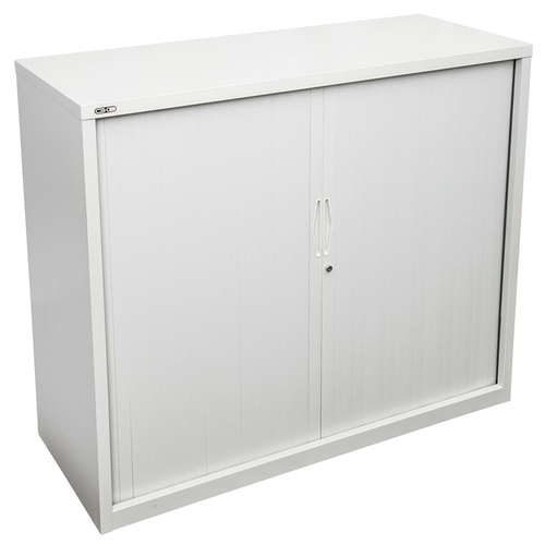Go White Small Tambour Door Cupboard - 1200mm Wide