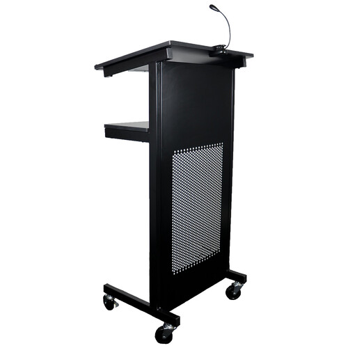 Black Mobile Lectern Heavy Duty