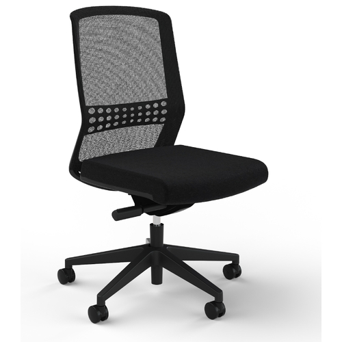 Motion Sync Black Mesh Ergonomic Office Chair with Lumbar Support