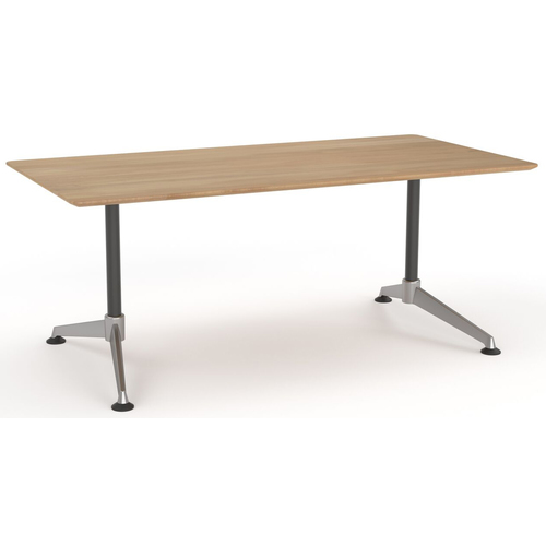 Modulus Beech Boardroom Meeting Table - Single Post