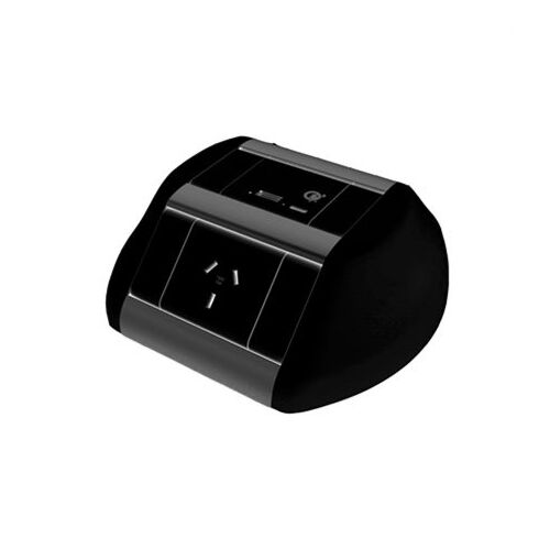 CMS Odyssey Charging Stations - Black / 2 x GPO + 1USBA + 1USBC / 1500mm 3 Pin Lead