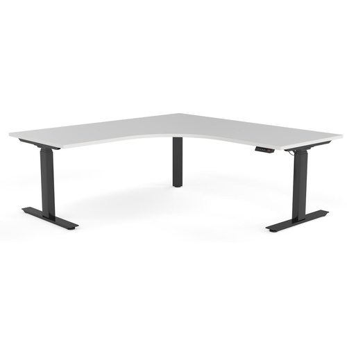 Agile Corner Electric Height Adjustable Standing Desk - Black Frame - 1800 x 1800 x 750