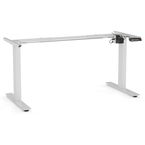 Agile White Electric Desk Frame - Suits 1800mm to 2400mm wide desktop