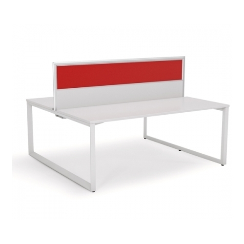 Anvil 2 Person Workstation with Screen - 1800 x 600 - Red Screen
