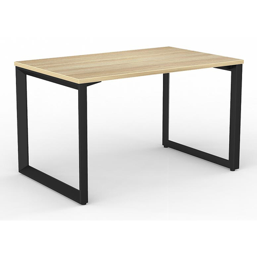 Anvil Modern Office Desk Black Frame New Oak Desk Top - 1200mm x 750mm