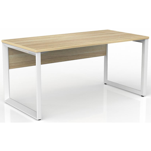 Anvil Straight Office Desk with Modesty Panel White New Oak - 1500mm x 750mm