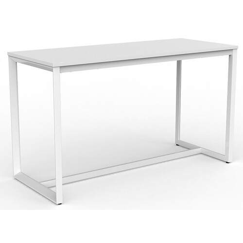 Anvil Bar Height Table White Frame White Top - 1800mm x 750mm