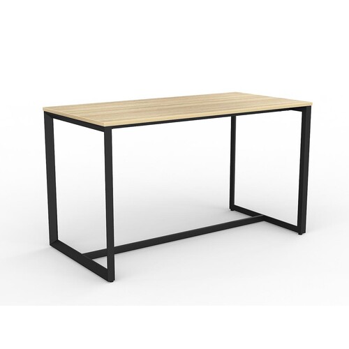 Anvil Bar Height Table Black Frame New Oak Top - 1800mm x 900mm