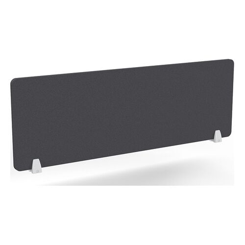 AcoustiQ 20mm Clamp-On Desk Screen - 1500mm - Black - Top Mount / White