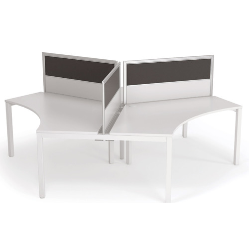 Axis 3 Pod Workstation with Black Screens