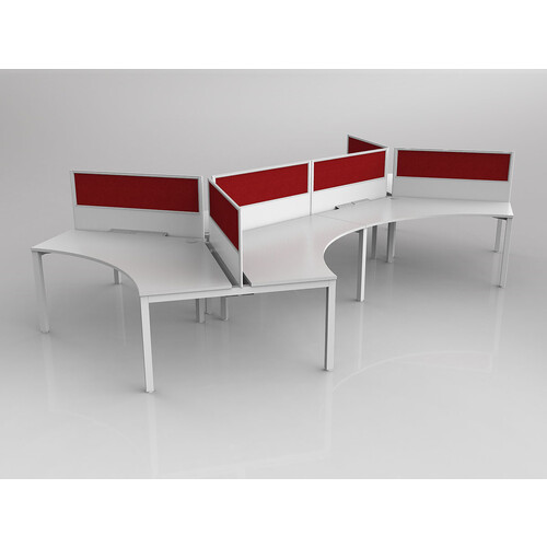 Axis 6 Pod Workstation with Red Screens