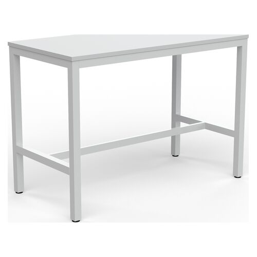 Axis Fixed Height Bar Table - 1500 x 600mm - White Top / White Frame