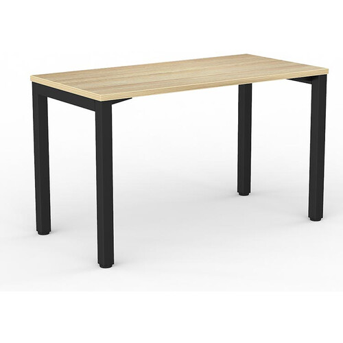 Axis Straight Desk Black Frame New Oak Desk Top - 1200mm x 600mm