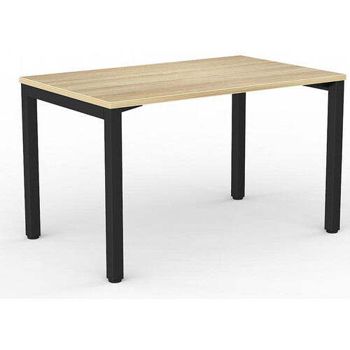 Axis Straight Desk Black Frame New Oak Desk Top - 1200mm x 750mm
