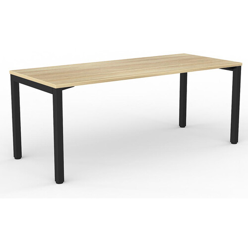 Axis Straight Desk Black Frame New Oak Desk Top - 1800mm x 750mm