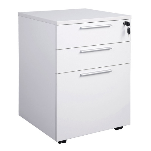 Axis White Mobile 3 Drawer Pedestal