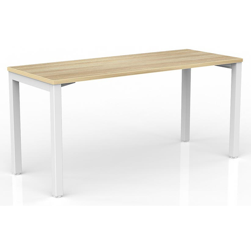 Axis White Straight Desk New Oak Desktop - 1500mm x 600mm