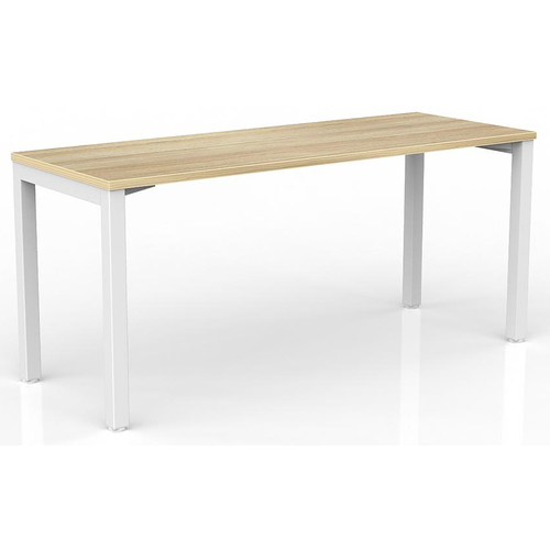 Axis White Straight Desk New Oak Desktop - 1600mm x 600mm