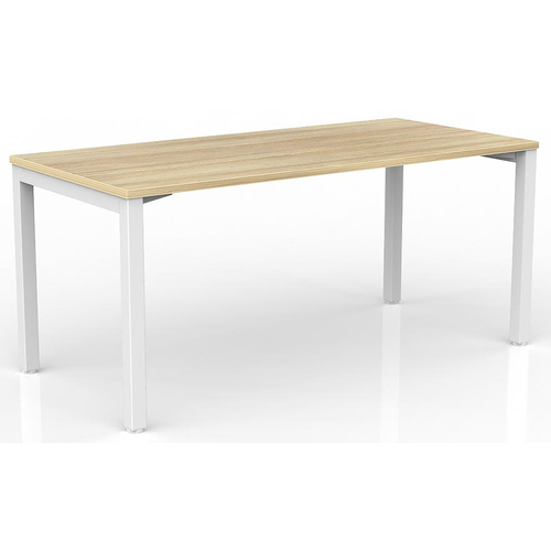 Axis White Straight Desk New Oak Desktop - 1600mm x 750mm