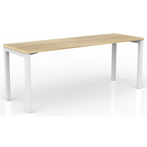 Axis White Straight Desk New Oak Desktop - 1800mm x 600mm