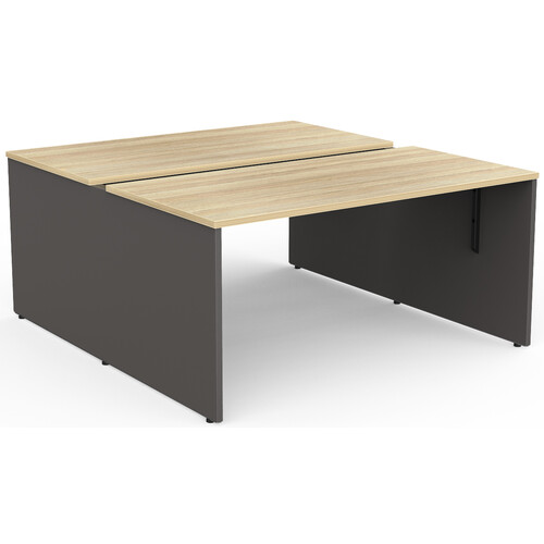 EkoSystem Back to Back 2 Person Office Desk Workstation New Oak - 1500mm x 750mm