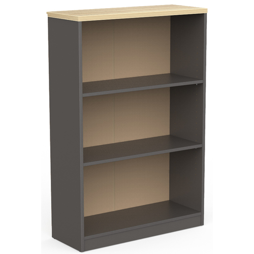EkoSystem Charcoal Office Bookcase 1200mm High