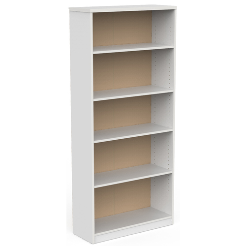 EkoSystem White Office Bookcase 1800mm High
