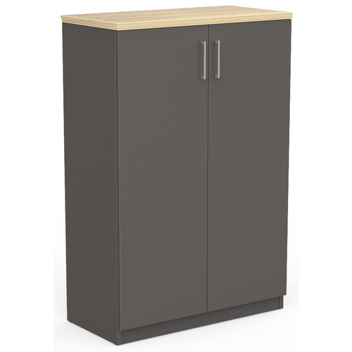 EkoSystem Office Storage Cupboard 1200mm High Charcoal