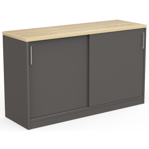 EkoSystem Charcoal Office Storage Credenza - 1200mm Wide