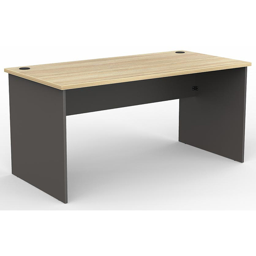 EkoSystem Straight Office Desk New Oak & Charcoal - 1500mm x 750mm