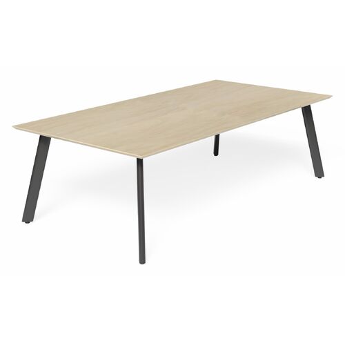 Flare Oval Meeting Table - 1200 x 750mm / Nordic Maple / Black