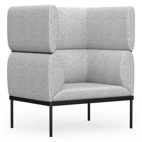 Isla High Back Privacy Lounge - Greymist / 1-Seater